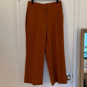 Ann Taylor Factory burnt caramel crop crepe pants
